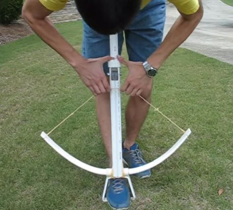 Build your own medieval crossbow from pvc pipe. The crossbow is a unique weapon that is actually is a combination of a hunting bow and a pistol. Crossbows Lifestyle Block, Medieval Crossbow, Survival Bow, Diy Crossbow, Cross Bow, Pvc Pipe Projects, Crossbow Hunting, Pvc Projects, Survival Quotes