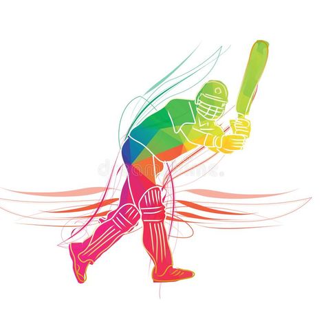 Cricket Batsman Illustration Stock Vector. Illustration about shots, cartoons, drawing, cricket, india, cricekt, clipart, background, batsman, singh, logo, sports, vector - 159089337 Spiderman Dancing, Cricket Batsman, Cricket Logo Design, Hindi Fonts, Weld Art, Cartoons Drawing, Cricket India, Cricket Logo, Indian Logo