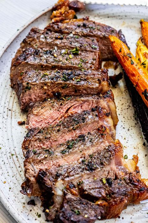 Ninja Grilled Steak - Sweet CS Designs. Boneless Ribeye Roast, Air Fryer Ribeye, Wood Fire Grill Recipes, Grilled T Bone Steak, Grilled Steak Kabobs, Ninja Grill, Grilled Ribeye Steak, Skirt Steak Recipes, Ribeye Steak Recipes