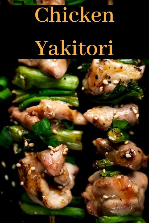 Chicken Yakitori with scallion (Negima) is a Japanese recipe for skewered chicken cooked over a grill. It's a quick, easy, flavorful appetizer that anyone will love! via @Went Here 8 This Yakitori Chicken Recipe, Chicken Yakitori Recipe, Skewered Chicken, Chicken Recipes Dairy Free, Yakitori Recipe, Yakitori Chicken, Japanese Chicken, Japanese Dinner, Japanese Recipe