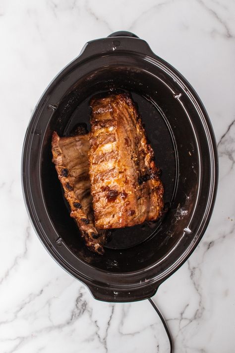 Easy Slow Cooker Ribs | Girl Carnivore Carnivore Crockpot, Ribs Crockpot, Slow Cooker Pork Ribs, Fall Off The Bone Ribs, Ribs Seasoning, Crockpot Pork Loin, Slow Cooker Asian, Fall Eats, Keto Carnivore