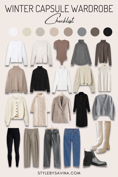 Vinter Mode Outfits, Wardrobe Checklist, Capsule Wardrobe Checklist, Capsule Wardrobe Women, Classic Capsule Wardrobe, Capsule Wardrobe Essentials, Capsule Wardrobe Outfits, Winter Pins, Capsule Closet