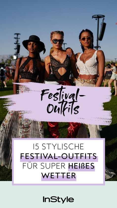 15 Festival-Outfits für super heißes Wetter. So bist du immer gut angezogen, auch bei einer Affenhitze. Inspirationen holen + shoppen. #instyle #instylegermany #festival #outfits #summer #fashion #fashioninspo Festival Outfit Cold Weather, Electro Festival Outfit, Festival Outfits Summer, Burning Man, Outfits Summer, Festival Outfit, Festival Outfits, Summer Fashion, Festival