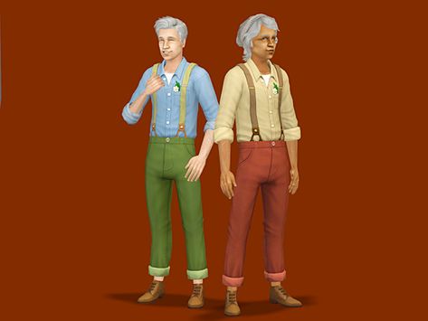 Suspenders Sims 4 Cc, Sims 2 Male Clothes, Male Clothes, Oregon Trail, Simpler Lifestyle, Color Swatch, Sims 2, Sims 3, Suspenders