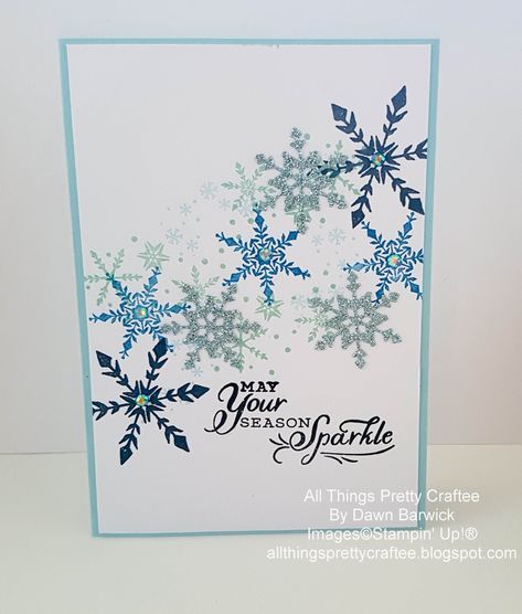 Stampin Up Weihnachten, Snowman Cards, Snowflake Cards, Homemade Christmas Cards, Stampin Up Christmas Cards, The Hardest Part, Christmas Card Crafts, Stampin Up Christmas, Christmas Cards To Make