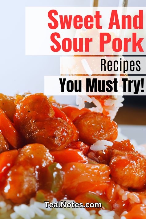 Looking for a delightful pork recipe? Teal Notes brings you the ultimate sweet and sour pork dish that's a real game-changer. Our recommended sweet and sour idea will uplift your taste buds! These easy-to-make recipes are perfect for any occasion. Get your free printable meal planner here and make your meals extraordinary! #PorkRecipe #SweetAndSour #TealNotes #EasyToMake #MealPlanner #DeliciousDishes Sweet And Sour Pork With Pineapple, Sweet And Sour Pork Chinese Style, Sweet And Sour Pork Roast, Sweet And Sour Pork Crock Pot, Baked Sweet And Sour Pork, Sweet And Sour Pork Recipe Easy, Sweet And Sour Pork Tenderloin, Sweet N Sour Pork, Sweet And Sour Pork Recipe