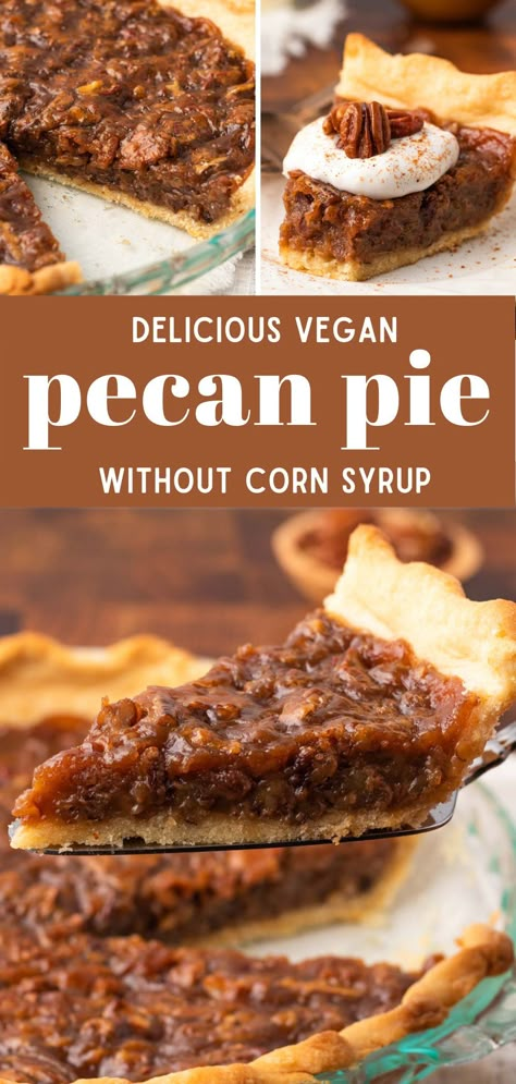 Vegan Pecan Pie Recipe, Baking Thanksgiving, Corn Pie, Vegan Pies Recipes, Thanksgiving Vegan, Vegan Pecan Pie, Vegan Pecan, Dessert Oreo, Thanksgiving 2020