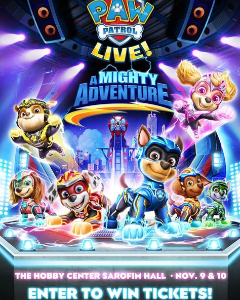 ⭐️GIVEAWAY⭐️ Paw Patrol Live is coming to Houston and I have teamed up with them to give one lucky winner a 4 pack ticket to the show. When & Where: THE HOBBY CENTER SAROFIM HALL • NOV. 9 & 10 To enter: • Follow @blessthislittlehouse & @pawpatrollive • Tag a friend Winner will be chosen at random on Friday October 25th at 3pm. *This giveaway is no way associated with Instagram #pawpatrol #pawpatrollive #wintickets #houstontexas #thingstodoinhouston Chicago Theatre, Paw Patrol Characters, Oliver And Company, Virginia City, Win Tickets, Lake Forest, Orange Beach, Family Entertainment, Myrtle Beach