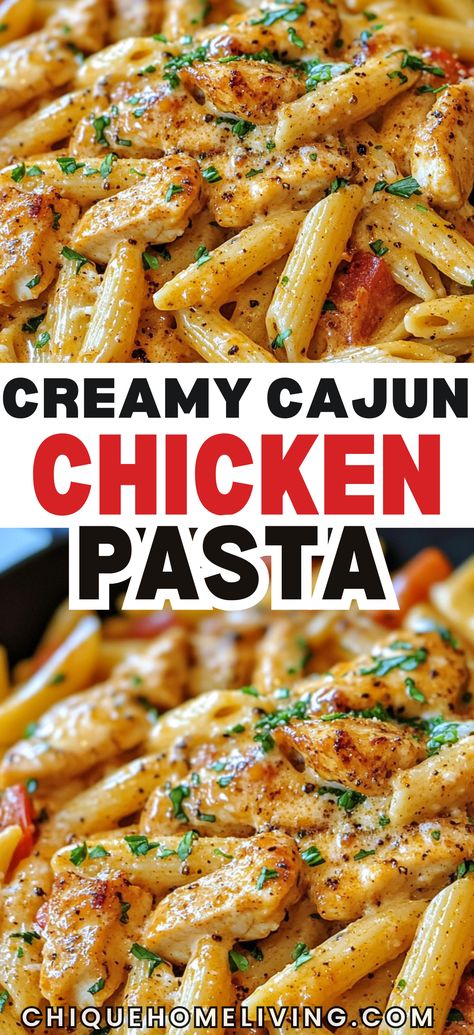 Easy Cajun Chicken Pasta, Chicken Pasta Creamy, Creamy Cajun Chicken Pasta, Creamy Cajun Chicken, Pasta Creamy, Easy Pasta Dinner, Chicken Alfredo Pasta, Fast Dinner, Fast Dinner Recipes