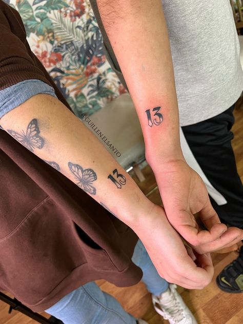 13 Tattoo Number Ideas, Number 13 Tattoo, Number 13 Tattoos, Number Tattoos, 13 Tattoos, Number Tattoo, Tattoo Magazine, Anime Reccomendations, My Tattoos