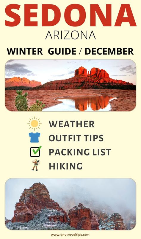 Sedona Arizona In December, Packing For Arizona Winter, Sedona Arizona Things To Do In Winter, Arizona Packing List Winter, Sedona Arizona Things To Do In December, What To Pack For Sedona Arizona, Sedona In December, Things To Do In Arizona In Winter, What To Wear In Arizona Winter