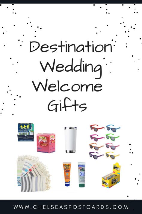 What to include in the welcome gift for guests at a destination wedding Destination Wedding Gifts, Wedding Welcome Gifts, Gift For Guests, Cruise Wedding, We Get Married, Welcome Letters, Wedding Gifts For Guests, Welcome Gifts, Wedding Welcome