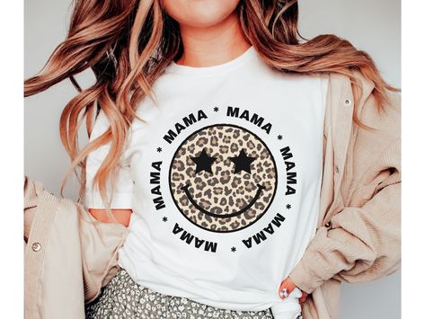 Smiley Face Shirt, Canyon Lake, Vinyl Shirts, Mama Shirt, Smile Face, Mom Shirt, Smiley Face, Unisex Shirts, Cheetah Print