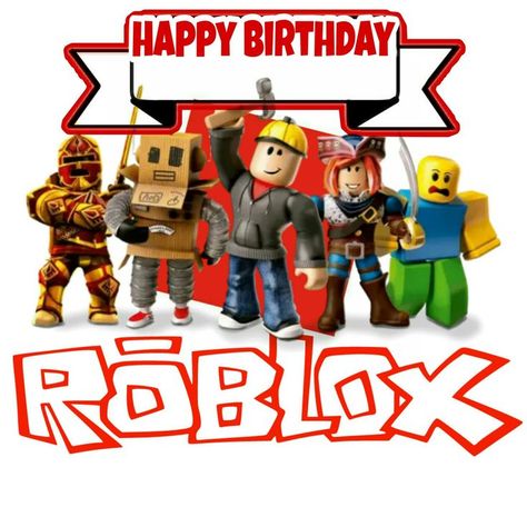 Pin by Luisa hernandez on printable cake topper | Birthday cake topper printable, Roblox cake, Happy birthday banner printable free Happy Birthday Roblox Printable, Roblox Theme Cake Topper Printable, Roblox Topper Printable, Roblox Printable Cake Topper, Roblox Cake Topper Free Printable, Roblox Topper, Roblox Printable, Happy Birthday Banner Printable Free, Roblox Cake Topper