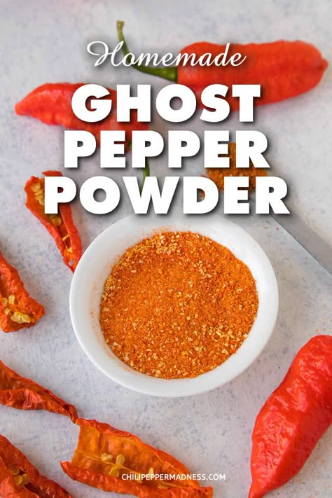 Ghost Pepper Recipes, Hot Pepper Recipes, Homemade Hot Sauce, Eating Less, Ghost Pepper, Hot Sauce Recipes, Spicy Seasoning, Pepper Recipes, Seasoning Blends