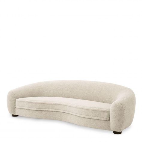 Freud Brisbane Cream Sofa by Eichholtz Armless Couch, Cream Sofa, Luxury Furniture Living Room, Modern Couch, Comfy Couch, Sofa Online, Curved Sofa, Fabric Seat, Lounge Sofa