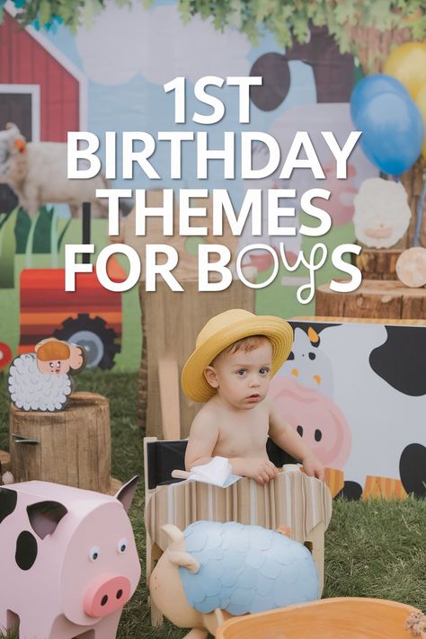 Must-See 1st Birthday Themes for Boys That Will Wow Your Guests Brewery First Birthday Party, Unique Boy Birthday Party Themes, Come One Come All First Birthday, Unique Boy First Birthday Theme, Baby Boy Party Themes, Little Boy First Birthday Ideas, Unique Birthday Themes For Boys, One Year Birthday Party Ideas For Boys, First Birthday Boy Themes Summer