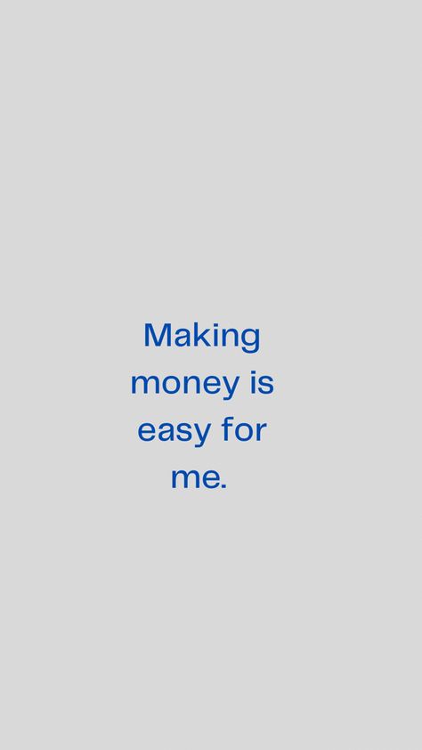 It is. You just have to believe it. Making and having money is easy. I Have A Boyfriend Wallpaper, Make Money Quotes Motivation, Making Money Aesthetic, Money Affirmations Aesthetic, Selling Aesthetic, Vision Board Money, Money Loves Me, Autumn Vibes Cozy, Making Money Quotes