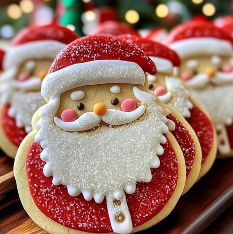 🎅✨ It’s time to spread holiday cheer with these adorable Santa Suit Sugar Cookies! Perfect for gifting or enjoying with a cup of cocoa! 🥛🍪 🎅✨ Santa Suit Sugar Cookies 🥛🍪 Ingredients: For the Sugar Cookies: 1 cup unsalted butter, softened 1 cup granulated sugar 1 large egg 1 tsp vanilla extract 1/2 tsp almond extract (optional) 3 cups all-purpose flour 1/2 tsp baking powder 1/4 tsp salt For the Royal Icing: 3 cups powdered sugar 2-3 tbsp meringue powder 4-5 tbsp water Red gel food colorin... Sugar Cookies For Santa, Santa Cookies Decorated, Santa Sugar Cookies, Santa Cookie, Almond Extract, Santa Suit, Meringue Powder, Santa Suits, Santa Cookies