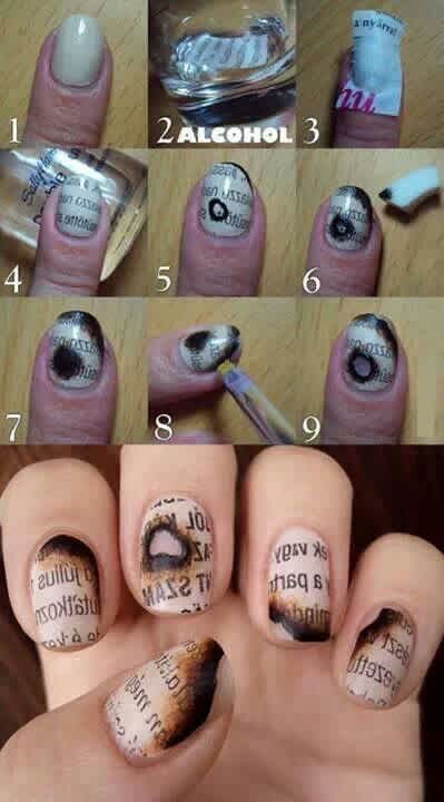 Diy Halloween Nail Art, Nail Easter, Paper Nails, Newspaper Nails, Trend Nails, Nail Courses, Nagel Tips, Glitter Design, Halloween Nail Art