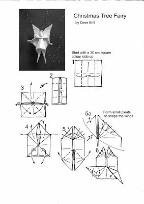 Christmas Tree Fairy Origami | Paper Origami Guide Origami Fairy, Origami Nativity, Origami Guide, Christmas Tree Fairy, Origami Yoda, Tree Fairy, Origami Bookmarks, Origami Star Box, Origami Diagrams