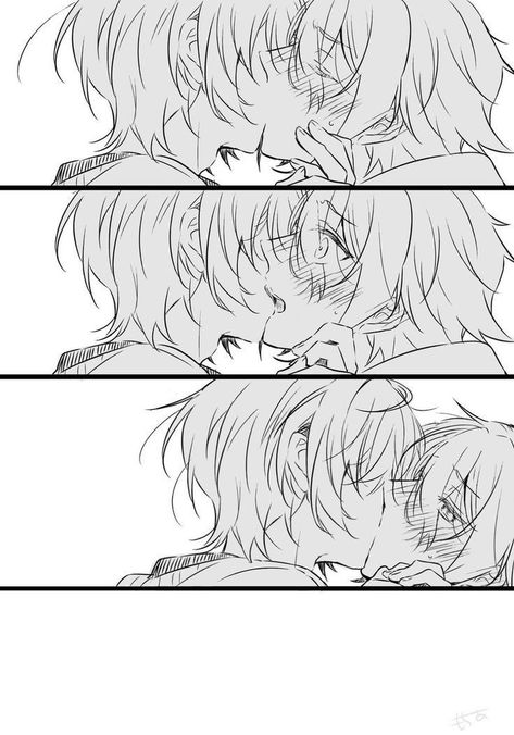 Yuu X Mika, Mika X Yuu, Sketchbook Pages Inspiration, Desenhos Love, Ship Drawing, Owari No Seraph, Sketchbook Pages, Poses References, Anime Love Couple