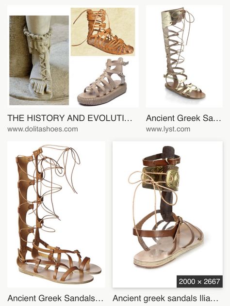 Greek Shoes, Ancient Greek Clothing, Medieval Boots, Greek Clothing, Ancient Greek Sandals, Digital Painting Tutorials, Greek Sandals, Character Outfits, Historical Fashion