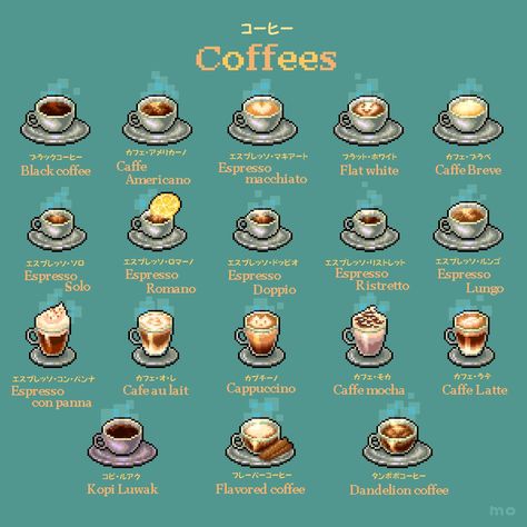 Drinks Animation, Pixel Food, Pixel Art Food, Cozy Food, Game Making, Food Game, Abstract Inspiration, Cartoon Food, Food Artwork