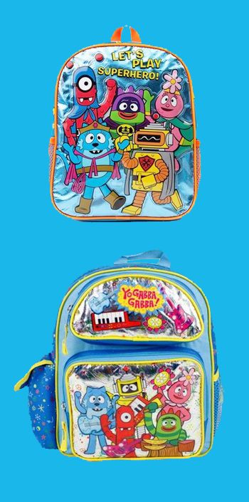 Are youR Gabba kids ready for the new school year?!  Yo Gabba Gabba! backpacks are so fun!  #YoGabbaGabba! #Backpack #Bookbag #school #backtoschool #back2school #kids #fun Yo Gabba Gabba Backpack, Little Kid Backpack Senior Year, Kids Backpack Senior Year, Kid Backpacks Senior Year, Book Bags For Kids, Senior Things, Backpack Ideas, School Tv, Senior Crown