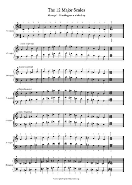 Major Scales and Arpeggios for Piano – the piano student Music Theory Piano, Piano Scales, Piano Chords Chart, Online Piano Lessons, Piano Music Lessons, Blues Piano, Piano Beginner, Partition Piano, Piano Video