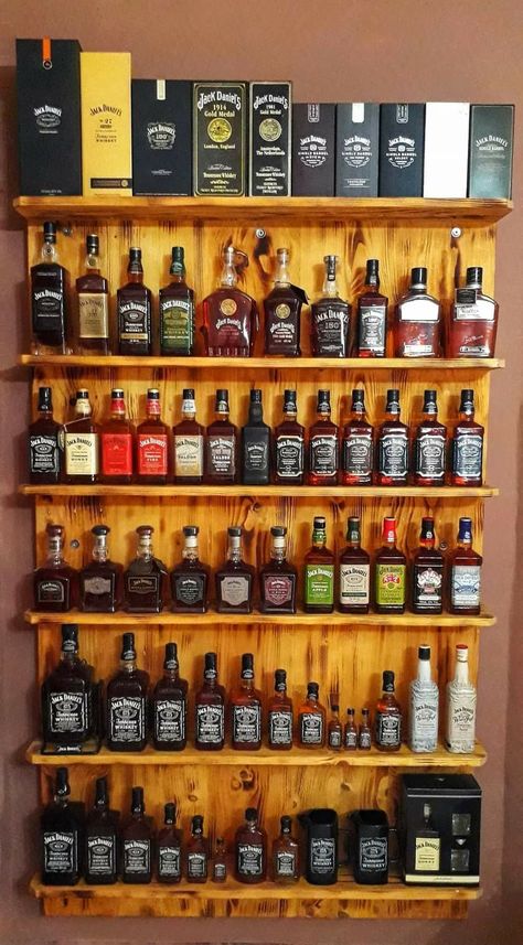 Liquor Shelf Ideas, Bourbon Shelves, Alcohol Storage, Hangout Space, Home Bar Ideas, Liquor Shelf, Shed Makeover, Bar Shelves, Business Pictures