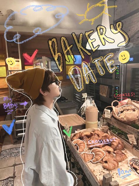 enhypen sunoo bakery kpop Bread Shop, Doodle On Photo, Doodles, Bread, Quick Saves