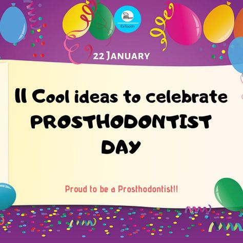 Happy prosthodontist day! #dentist #prosthodontics #prosthodontist Prosthodontics Day Posters, Orthodontic Contest Ideas, Orthodontic Contests, Dental Pictures, Case Presentation, 22 January, Soap Carving, Fruit Carving, Small Case