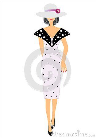 fashionable-clothes-women-beautiful-stylish-dresses-model-hat-template-design-modeling-clothes-polka-dot-print-wardrobe Dot Dress Outfit, Modeling Clothes, Fashion Education, Hat Template, Illustration Collage, Fashion Illustration Collage, Dress Illustration, Dots Dress, Fashion Design Collection