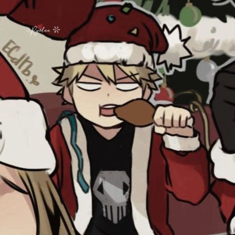 Mha Christmas Icons, Anime Christmas Icon, Christmas Icons Anime, Mha Pfps, Group Icon, Bakugo Katsuki Fanart Cute, Bakugou Manga, Bakugo Katsuki, Katsuki Bakugou