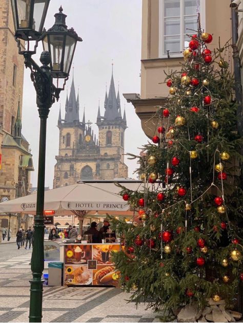 Prague During Christmas, Prague At Christmas, Prague Christmas Aesthetic, Winter In Prague, Prague In December, Prague Aesthetic Winter, Czech Republic Winter, Prague December, Christmas Towns To Visit