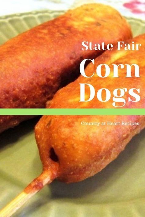 Pronto Pups Recipe, State Fair Corn Dogs, Pronto Pups, Fair Corn Dogs, Foods On A Stick, Hamburgers Recipes, Pronto Pup, Corn Dog Batter, Pickled Corn