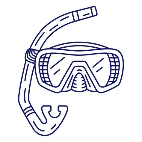 Diving mask an snorkel PNG Design Scuba Mask Drawing, Beachy Drawings, Camp Drawing, Goggles Drawing, Ocean Drawings, Scuba Diving Tattoo, Beachy Tattoos, Beach Graphics, Ocean Drawing