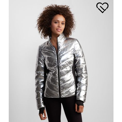 Aeropostale LLD Metallic Chevron Puffer Jacket ($30) ❤ liked on Polyvore featuring outerwear, jackets, silver, puffer jacket, puffy jacket, quilted jacket, white quilted jacket и lined jacket Silver Puffer Jacket, Light Blue Sweater, Gerry Weber, Zulu, Guess Jeans, Padded Jacket, Puffer Coat, Aeropostale, Puffer Jacket