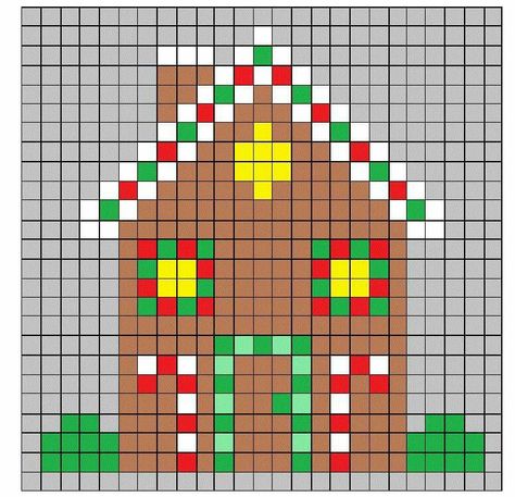 Gingerbread House Cross Stitch Pattern, Christmas Perler Beads, Tiny Cross Stitch, Plastic Canvas Ornaments, Holiday Cross Stitch, Xmas Cross Stitch, Cross Stitch Christmas Ornaments, Plastic Canvas Christmas, Mini Cross Stitch