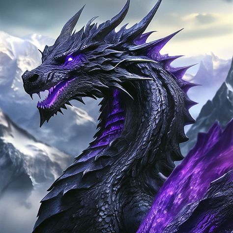 Purple Dragon Eye, Silver Dragon Dnd, Purple Dragon Aesthetic, Black And Purple Dragon, Pathfinder Rpg Characters, Fantasy Dragons, Realistic Dragon, Dragon Dreaming, Mythical Dragons