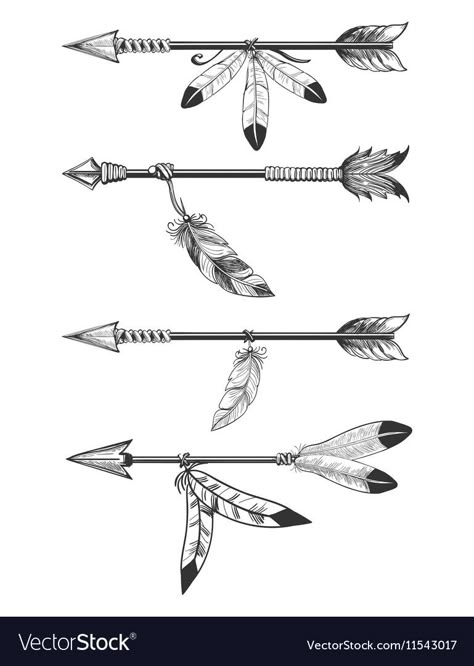 Midwestern Tattoo Ideas, Indian Arrow Tattoos For Women, Western Arrow Tattoo, Arrow With Feather Tattoo, Tattoo Indien, Tattoo Plume, Feather Arrow Tattoo, Native American Tattoo Designs, Arrow Tattoos For Women