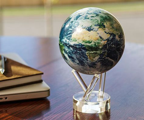 We need one of these for James' desk and one for mine when we have separate desks…one magical day.   Gain a new appreciation for our marvelous planet as you spend your workday entranced by the Earth spinning globe. This 4.5" diameter globe displays a detailed and realistic image of our hospitable blue planet as it endlessly rotates on its base. Spinning Globe, Earth Layers, Goat Yoga, Free Giveaways, Perpetual Motion, Earth Globe, Blue Planet, Think Geek, Experience Gifts