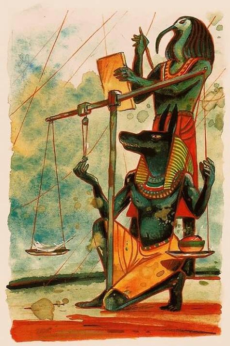 Thoth and Anubis Ancient Egypt Pictures, Egyptian Deity, Gods Of Egypt, Ancient Egyptian Gods, Egyptian God, Ancient Mythology, Egypt Art, Egyptian Mythology, Ancient Egyptian Art