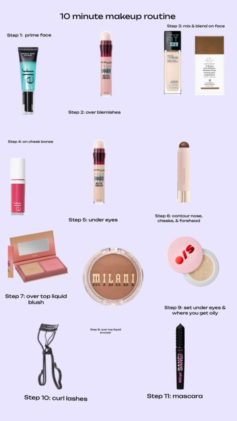 10 minute makeup routine 10 Minute Makeup Routine, 10 Minute Makeup, 10 Minute, Makeup Routine, Makeup, 10 Things, Make Up