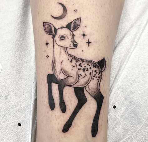 Fawn Tattoo, Gothic Tattoos, Cow Tattoo, Petit Tattoo, Deer Tattoo, Rabbit Tattoos, Creepy Tattoos, Cute Little Tattoos, Spooky Tattoos