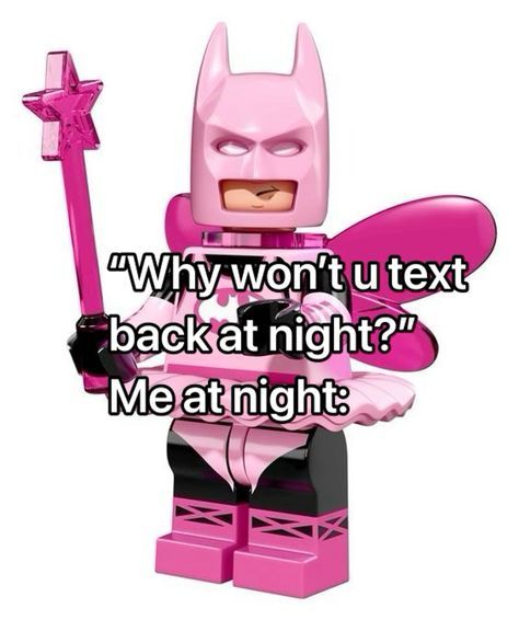 I’m Batman, Pink Lego Batman, I Love Batman, Pink Batman, Batman Memes, Real Batman, Batman Quotes, Hilarious Stories, Batman Love