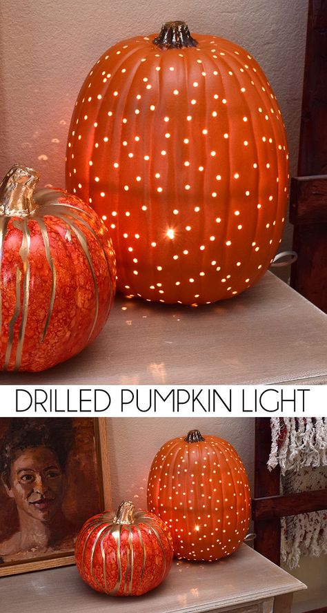 Traditional Fall Decor, Dekorasi Halloween, Halloween Decor Diy, Fake Pumpkins, Labu Halloween, Halloween Pumpkins Painted, Adornos Halloween, Thanksgiving Diy, Halloween Pumpkins Carvings