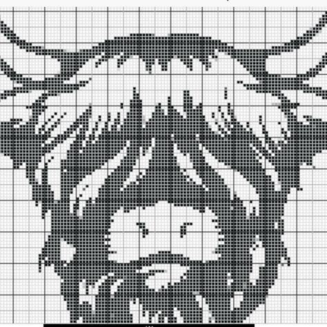 Highland Cow Single Crochet or C2C Graph Highland Cow - Etsy UK Highland Cow Blanket, Highland Cow Crochet, Graph Art, Cow Blanket, C2c Graph, Grid Art, Cow Crochet, Graph Patterns, Crochet Graph