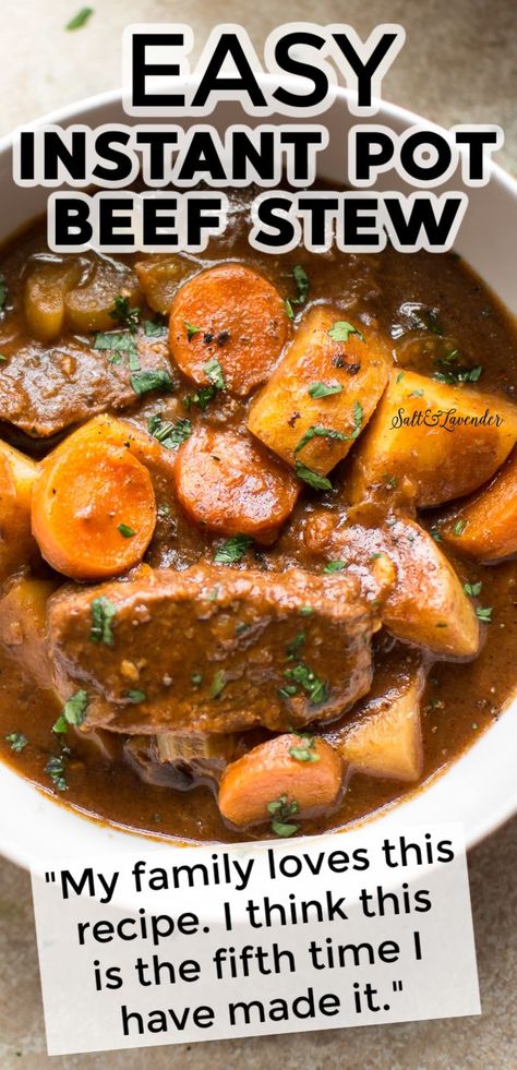 Instant Pot Stew Recipe, Instant Pot Beef Stew Recipe, Beef Chunks, Instant Pot Stew, Instant Pot Beef Stew, Easy Beef Stew, Stew Meat Recipes, Pot Beef Stew, Instant Pot Soup Recipes